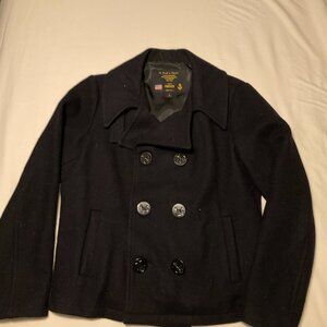 Fidelity by Gerald & Stewart Peacoat Women's Medium Navy Blue Wool WPL8740